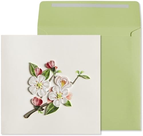 Miniatura 5 de NIQUEA.D Tarjeta del día de la madre, orquídea bordada, incluye un sobre único de sentimiento y coordinación (NMD-0001)