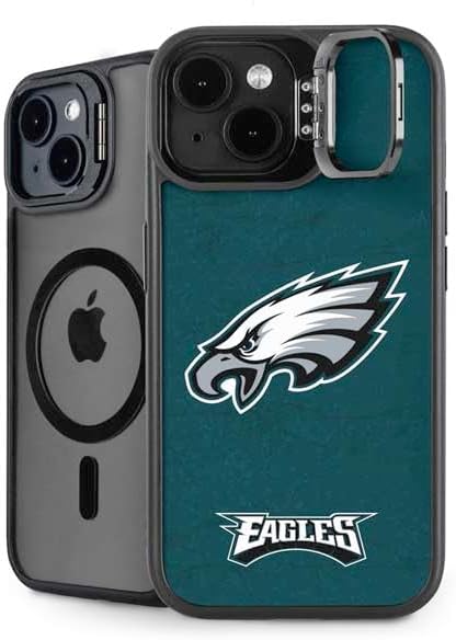 Skinit Kickstand Phone Case Compatible with iPhone 14 - Officially Licensed NFL Philadelphia Eagles Distressed Design