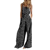 Women Summer Suspender Print Pants Wide Leg Overalls Printed Harem Rompers Baggy Sleeveless Cotton...