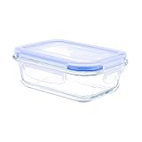 Kinetic Go Green Glassworks Elements Series 12-Ounce Rectangular Food Storage Container with Vented Lid 55081