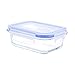 Kinetic Go Green Glassworks Elements Series 12-Ounce Rectangular Food Storage Container with Vented Lid 55081