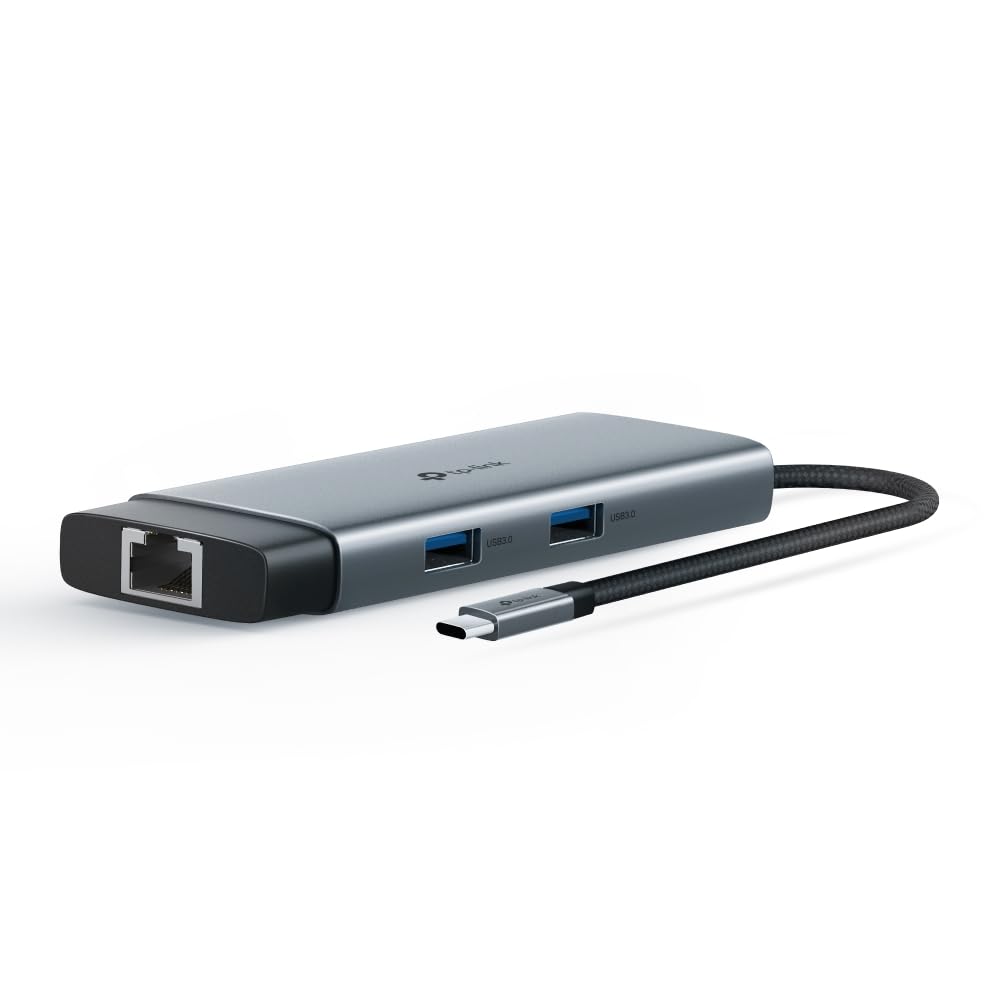 TP-Link UH6120C Hub USB C 6 in 1, 1 HDMI 4K@60Hz, 1 Gigabit Ethernet, 1 PD Rapida a 100 W, 3 Porte di USB 3.0 (1 USB-C, 2 USB-A), SuperSpeed a 5 Gbps, Adattatore per Windows, Mac OS X, iOS, Android