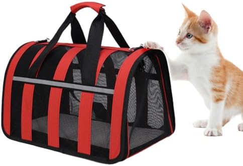 Transportin Gato, Trasportines Gato con Malla Cuatro Lados, Bolsa...