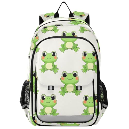 Sac à dos PC portable grenouille mignonne anti-choc pour lycée
