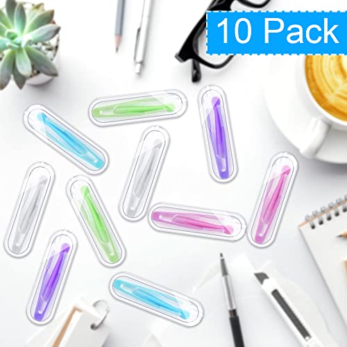 LYTIVAGEN 10Pcs Pinces a lentilles de Contact, Pince à épiler en Silicone, Pinces pour lentilles de Contact Souples et rigides pour lentilles de Contact avec boîte pour Voyage (5 Couleurs) - Image 4