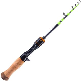 Caña de pescar telescópica UL/F de fibra de carbono con boca de caballo, caña de señuelo de viaje corta, portátil, ligera, resistente, reforzada, de carbono cruzado para varias especies de peces