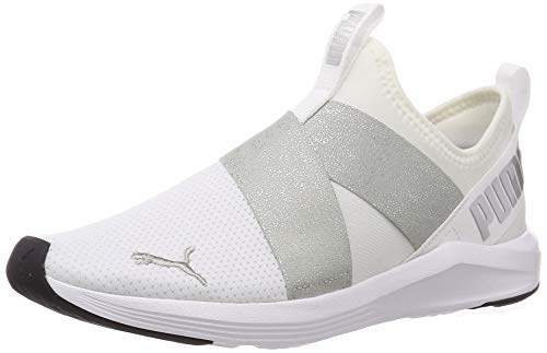 [プーマ] トレーニングシューズ スニーカー 運動靴 プラウル スリッポン メタリック ウィメンズ プーマホワイト/メタリックシルバー(01) 25 cmのサムネイル
