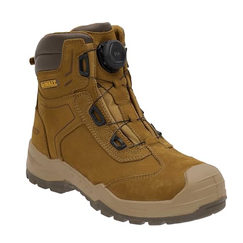 DEWALT Richardson Men's BOA Fit System, Nubuck Leather, Water Resistant, Wide Fit, Steel Toe, Safety Work Boot, Clay, 12