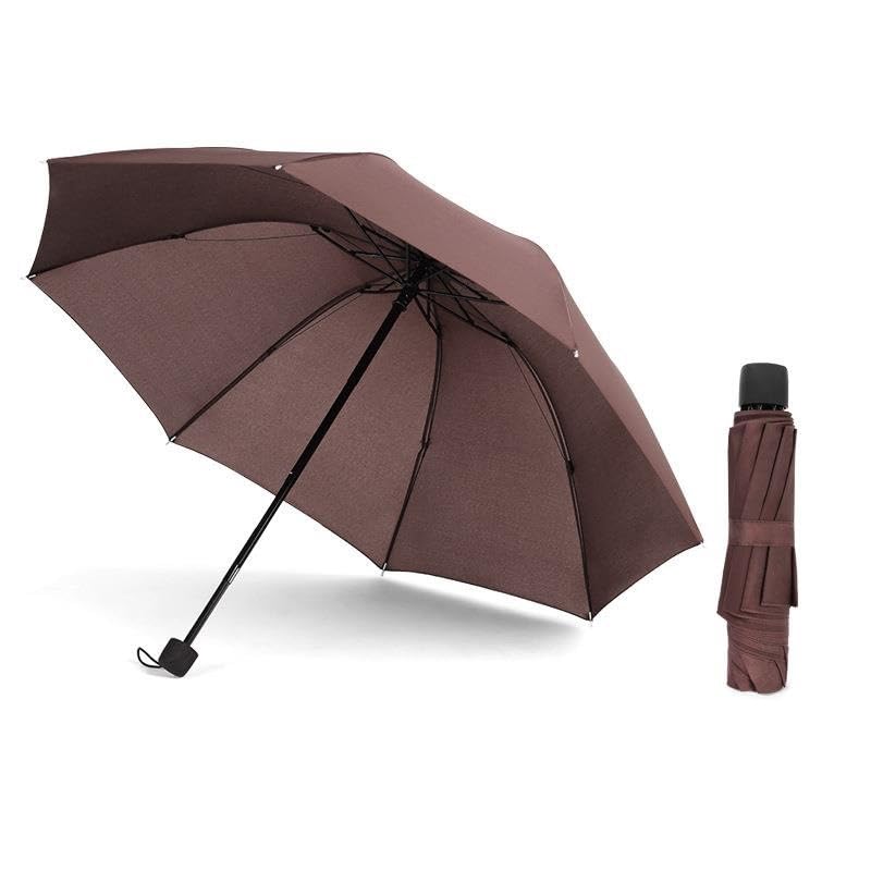 Parapluie de voyage pliant et compact avec parasol manuel intégré
