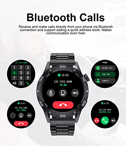 Lige Smart Watches For Men With Bluetooth Call, Smartwatch For Android/Ios Phones 1.32" Full Touch Screen Activity Tracker Heart Rate/Sleep Monitor 100+ Sports Modes Ip67 Waterproof Stainless Steel #TOP1