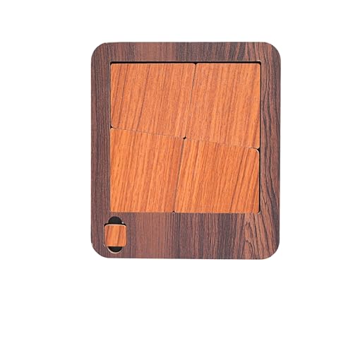 Image of Wooden Square Fit Puzzle for Kids | Brain Development Toy for Logical Thinking & Shape Matching | Montessori Educational Puzzle Game
