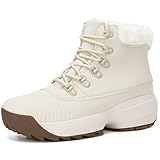 Winter Snow Boots for Women Waterproof Non Slip Lightweight Comfortable Outdoor Walking Insulated Warm Fur Lined Slip Resistant White Casual Cushion Short Boots Botas de Invierno Nieve para Mujer