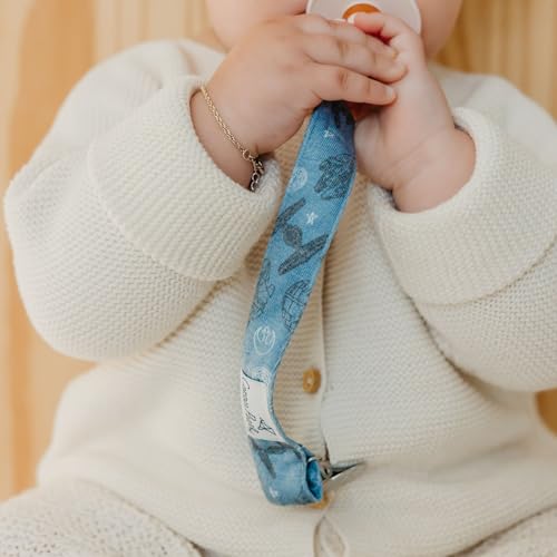 Image of Copper Pearl 3-Pack Pacifier Holders: Premium Knit Binky Clips for Baby Girls and Boys - Stylish Stainless Steel Design for Secure No-Drop Attachment - Tatooine