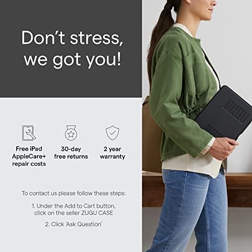 ZUGU iPad Pro 12.9 Case 2022 / 2021 6th & 5th Generation - Ultra Slim Protective Cover - Wireless Apple Pencil Charging - Convenient 10-angle Magnetic Stand & Auto Sleep/Wake [Brown]