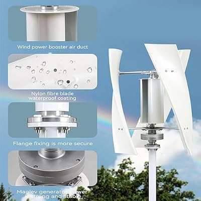 CHRISK 5Kw Wind Turbine Kit Household Generator 12V24v48v Vertical Axis Permanent Magnetic Levitation Generator with MPPT Controller