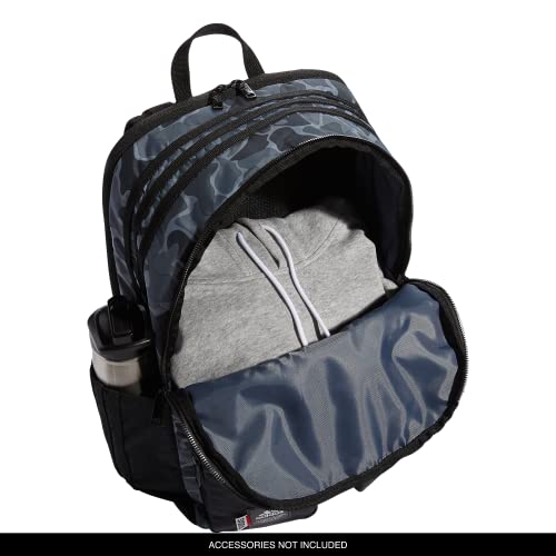 Adidas Iconic 3 Stripe Backpack, Nomad Camo Grey/Black, One Size #TOP2