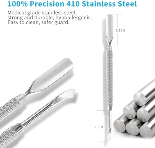 Precise Canada: Gold Cuticle Pusher Manicure Gel Nail Art Removal Tool Dual Scraper