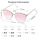 SOJOS Mirrored Flat Lens Fashion Sunglasses for Women SJ1085 with Gold Frame/Gradient Pink Mirrored Lens