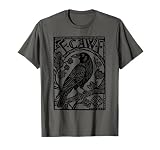 Retro F-Caw-F Black Crow Funny Black Bird Saying Meme Dark T-Shirt