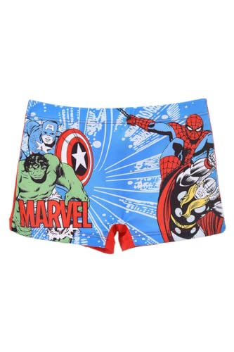 Marvel Avengers Bañador para Niño, Diseño Los Vengadores Shorts de Baño Boxer, Bañador de Natación Infantil, Talla 10 Años, Rojo