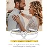 KeyStyle Love Knot Bracelet for Women, Tie The Knot Bracelets Bridesmaid Gift 14K Gold Plated Stackable Bangle for Party Prom Minimalist Jewelry