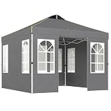 Outsunny Carpa Plegable 3x3 m, Gris Oscuro
