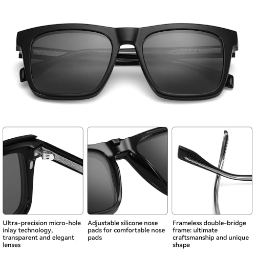 DG498-2025 Men and women anti-blue light glasses magnetic square polarized sunglasses UV400 protection fashion sun glasses4
