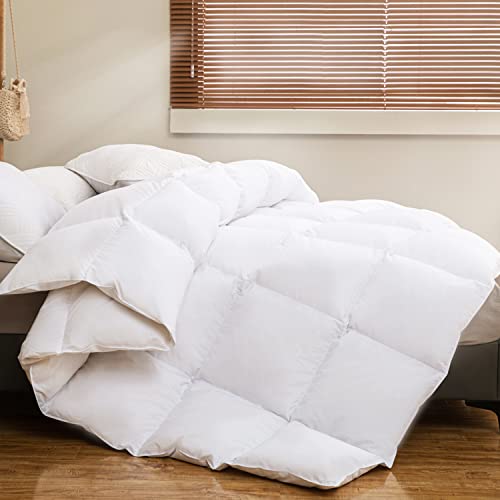 Airensky Queen Comforter Duvet Insert - Goose Down Comforter Queen Size, All Season Down Alternative Bedding Comforter With Corner Tabs (White 90”X90”) #TOP4