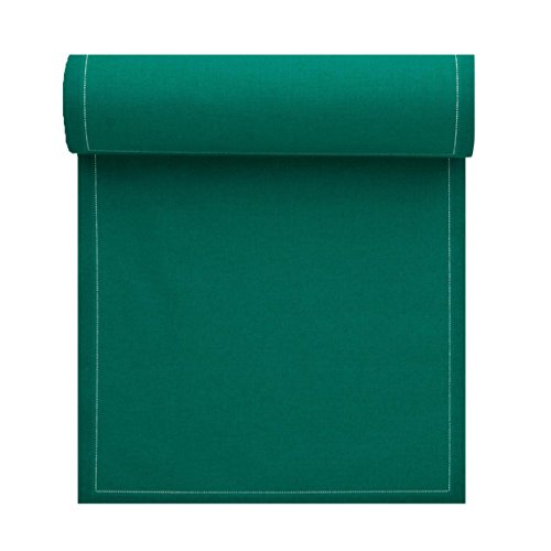 Serviette de table en coton 20x20cm - Idéale pour fête, anniversaire, cocktail - Rouleau de 25 serviettes - Vert Caraïbes