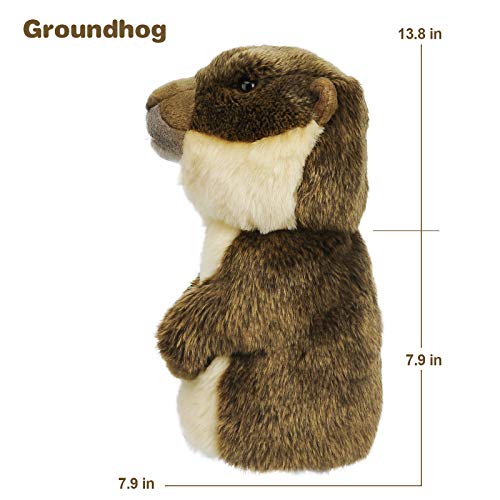 Profey Golf Club Covers, Groundhog Marmot Golf Head Covers, Gopher Cover For Drivers, Adorable Crafted Plush Animal Covers, Brown Beige, Best Golf Gifts #TOP2