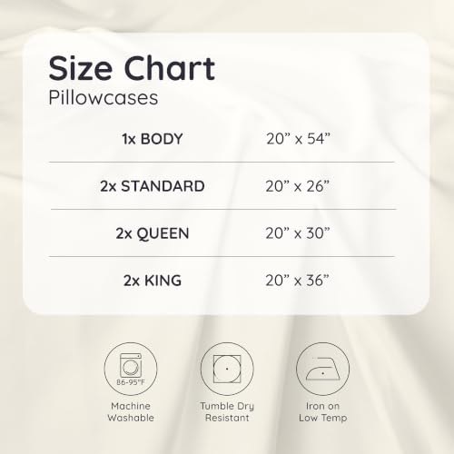Bambaw 100% Viscose Derived from Bamboo Pillowcase Queen Size – Queen Cooling Pillow Cases Set of 2, with Envelope Closure, Breathable & Super Soft Pillow Cases (Ivory) by Bambaw - Used condition - Image 8