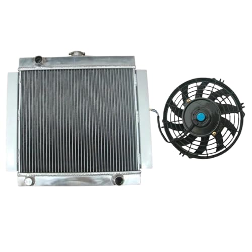 Radiador Y Ventilador Aluminio 3 Filas Para Ford Para Escort Mk1 Mk2 RS2000 1968-1980 1969 1970 1971 1972 1973 1974 1975 1976 1977 1978 1979 Radiador Refrigeración