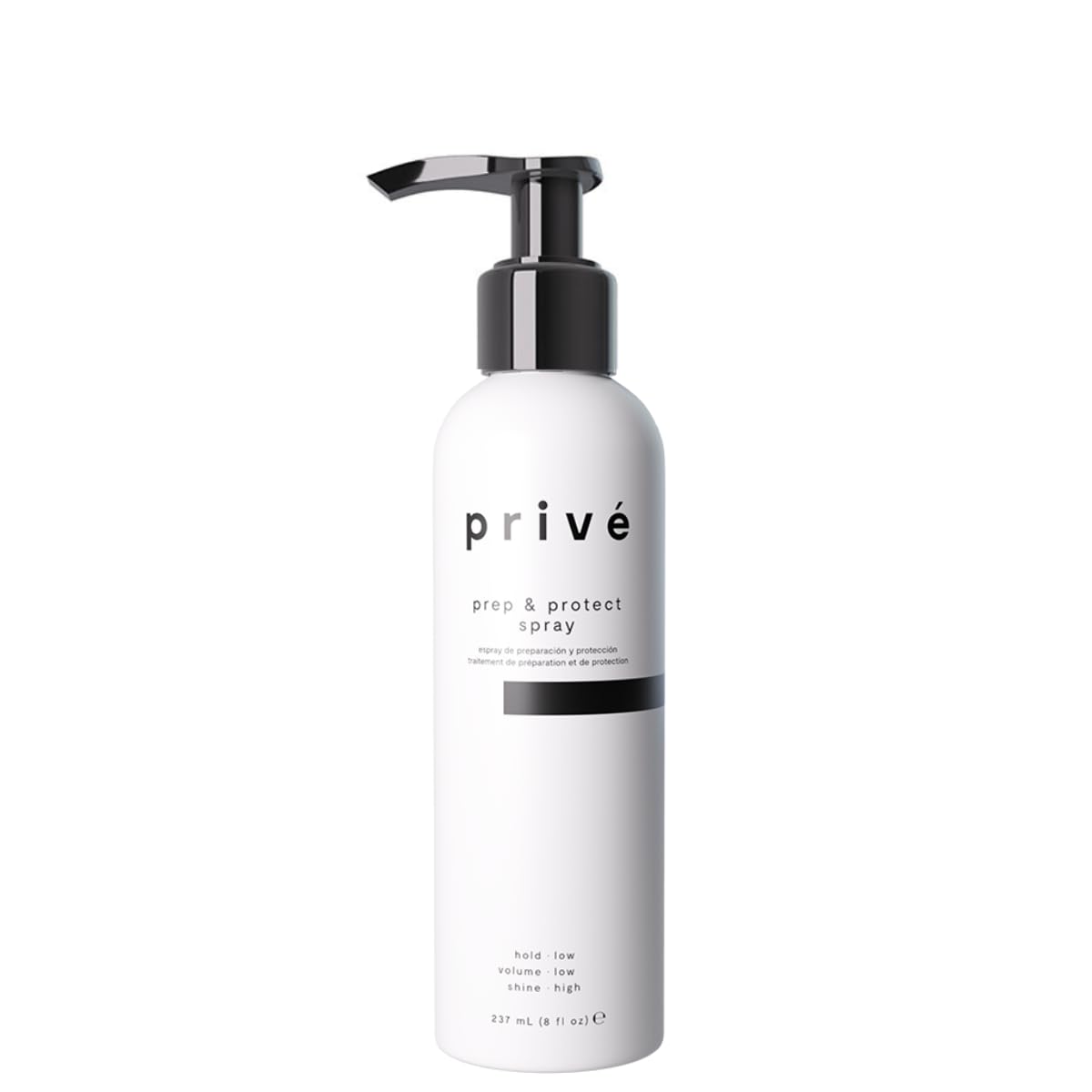 Privé Prep and Protect Spray - Lightweight Leave In Conditioner for Shine and Softness - Detangling Frizz Control Hair Styling Spray for Smooth Finish and Heat Styling Care - 8 oz