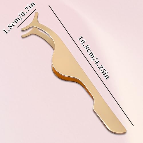Ferramenta aplicadora de cílios, pinça de aço inoxidável para usar e remover cílios (2 peças)
