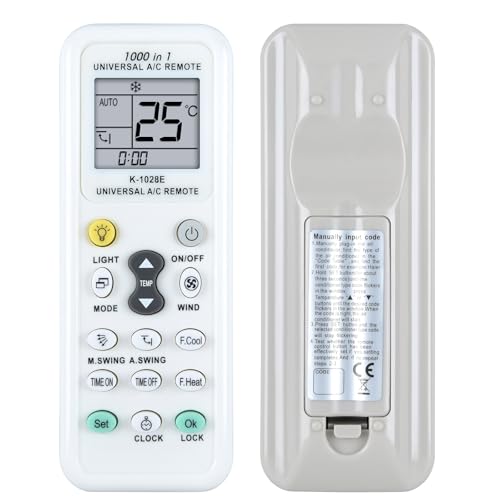 PZL New K-1028E Universal AC Replacement Remote Control for Haier/LG/Sharp/Gree/Midea/Hitachi/Panasonic/Bosch/Toshiba/Sanyo Air Conditioner, 1000 in 1 A/C Remote Control by PZL - Used condition - US$6.40