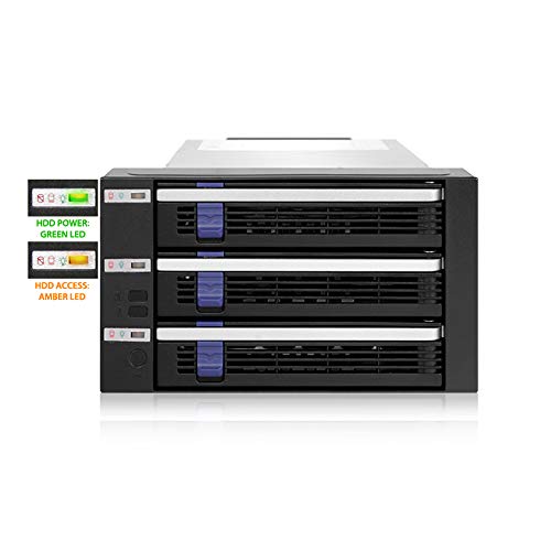 Icy Dock 3 X 2.5”/3.5” Sata/Sas Hard Drive Backplane Cage In 2X External 5.25" Bay | Fatcage Mb153Sp-B #TOP3