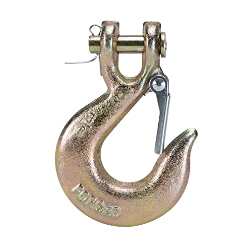 4 Pack 3/8" Clevis Hook With Latch, Grade 70 Clevis Grab Hook Clevis Slip Hook For Trailer Truck Transport #TOP7