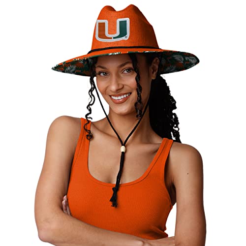 Image of Miami Hurricanes NCAA Team Color Straw Hat