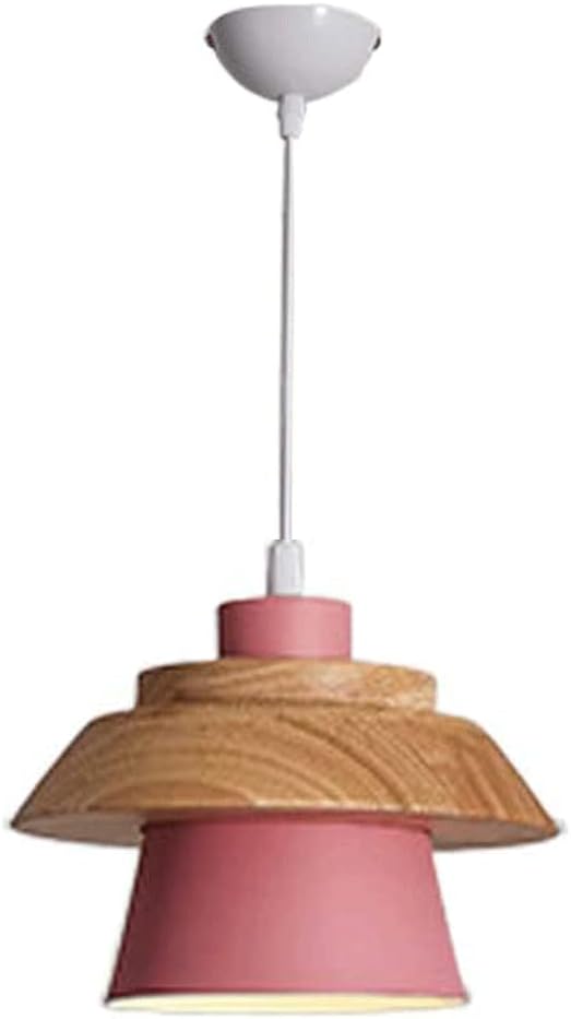 CHENKUI CHENKUI Moderne Koffiebar Hanglamp, GEEN Lamp Houten Patroon Minimalistische Stijl Plafond Hanglamp Energiezuinige E27 Plafond Verstelbare Kroonluchter voor Keukeneiland, Eetkamer, Woonkamer