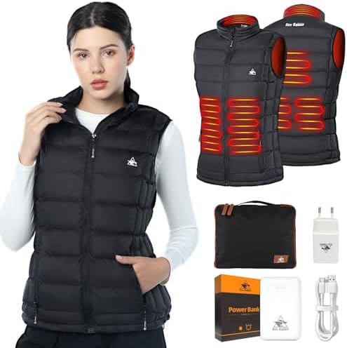 Battnot Beheizbare Weste Damen - 7 Heizzonen Mit Kapuze (Ohne Powerbank)