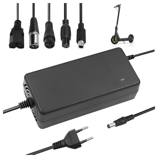 ZOYDP 54.6V 2A Li-ion Ladegerät für 48V 13S Lithium Batterie, E Scooter Ladekabel, e Scooter Ladegerät, Hoverboard Ladekabel mit 6 Anschlüssen, Xiaomi Scooter Ladegerät für Hoverboard, Elektroroller