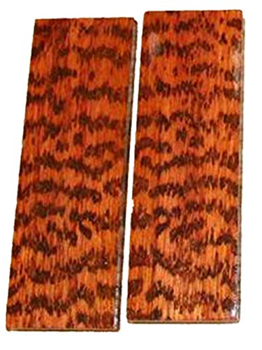 Aibote 1 Pair Snake Wood Knife Handle Scales Slabs Sword Handles Grips Knives Custom DIY Material Tool for Blank Blades-4.72"x1.57"x0.39"(Each is Unique)