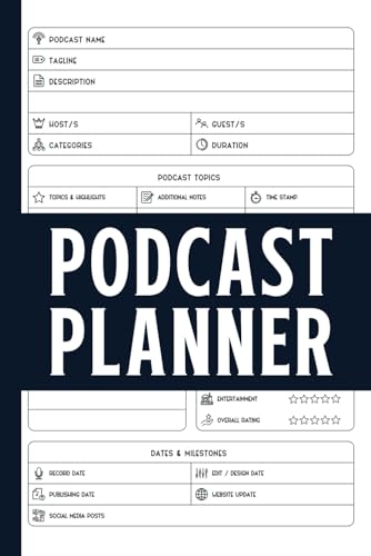 Podcast Planner: Keep Record Of Podcast Name, Tagline, Description, Host/s,