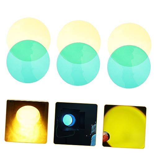 DIYEAH Filtres Lentilles Projecteur Portatif 100 Mm Plastique Jaune Pâle Vert Forêt Remplacement D’Objectif pour Vidéastes Photographes Usage Extérieur
