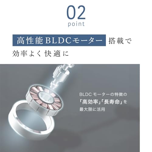 ラビーノ LAViNO エアーループ 扇風機 BLDCモーター 317 の商品画像 6