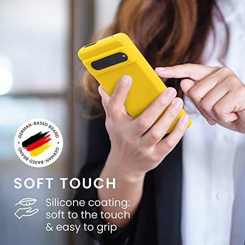kwmobile Case Compatible with Google Pixel 7 Case - TPU Silicone Phone Cover with Soft Finish - Radiant Yellow - Image 4