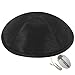 Zion Judaica Deluxe Raw Silk Kippot for Affairs or Everyday Use Single or Bulk Orders - Optional Custom Imprinting Inside for Any Affair (1PC, Black)