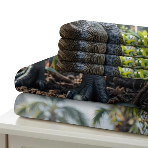 Housse de couette dinosaure 3D pour lit double ado microfibre - 7