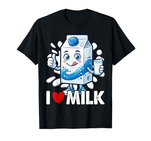 I Love Milk Heart Milk Lover - I Love Heart Milk Kids T-Shirt