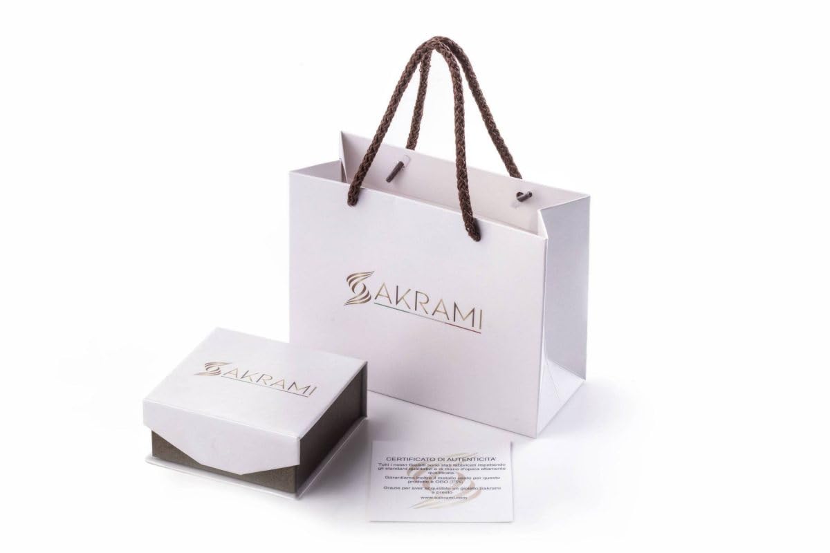 Sakrami Bracciale Tennis in Argento 925 con Zirconi Bianchi Rotondi – Disponibile in Tre Misure – Gioiello Elegante Donna, Ragazza + Confezione Regalo Personalizzata
